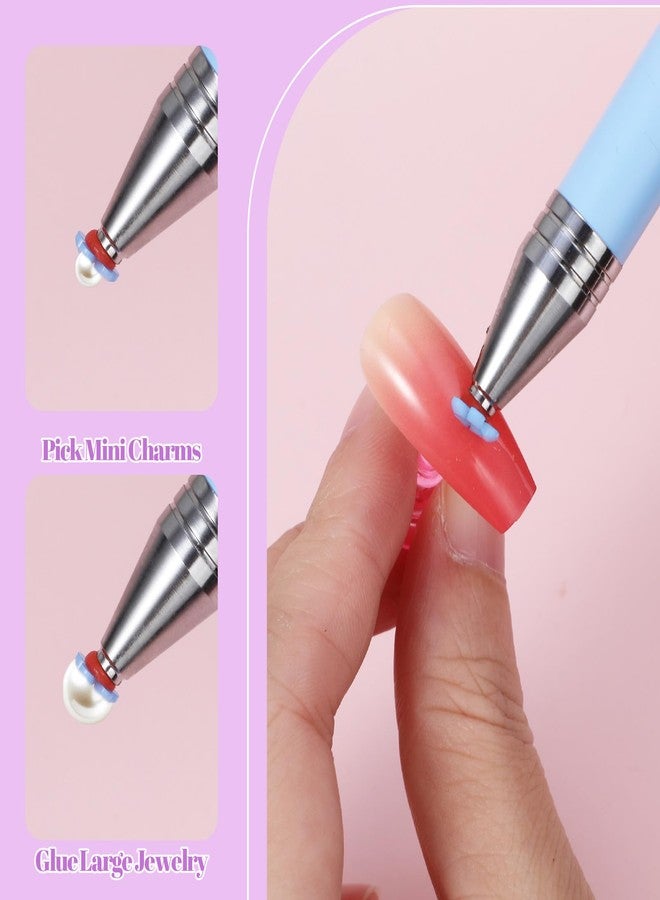 DOPENSPI 1PCS Rhinestone Picker Tool, Refillable Wax Pen with 6PCS Wax Refills Diamonds Art Pens Rhinestone Pickup Tool Nail Diamond Arts Painting Dotting Pen for Nail and Diamond Art Paint - Image 5